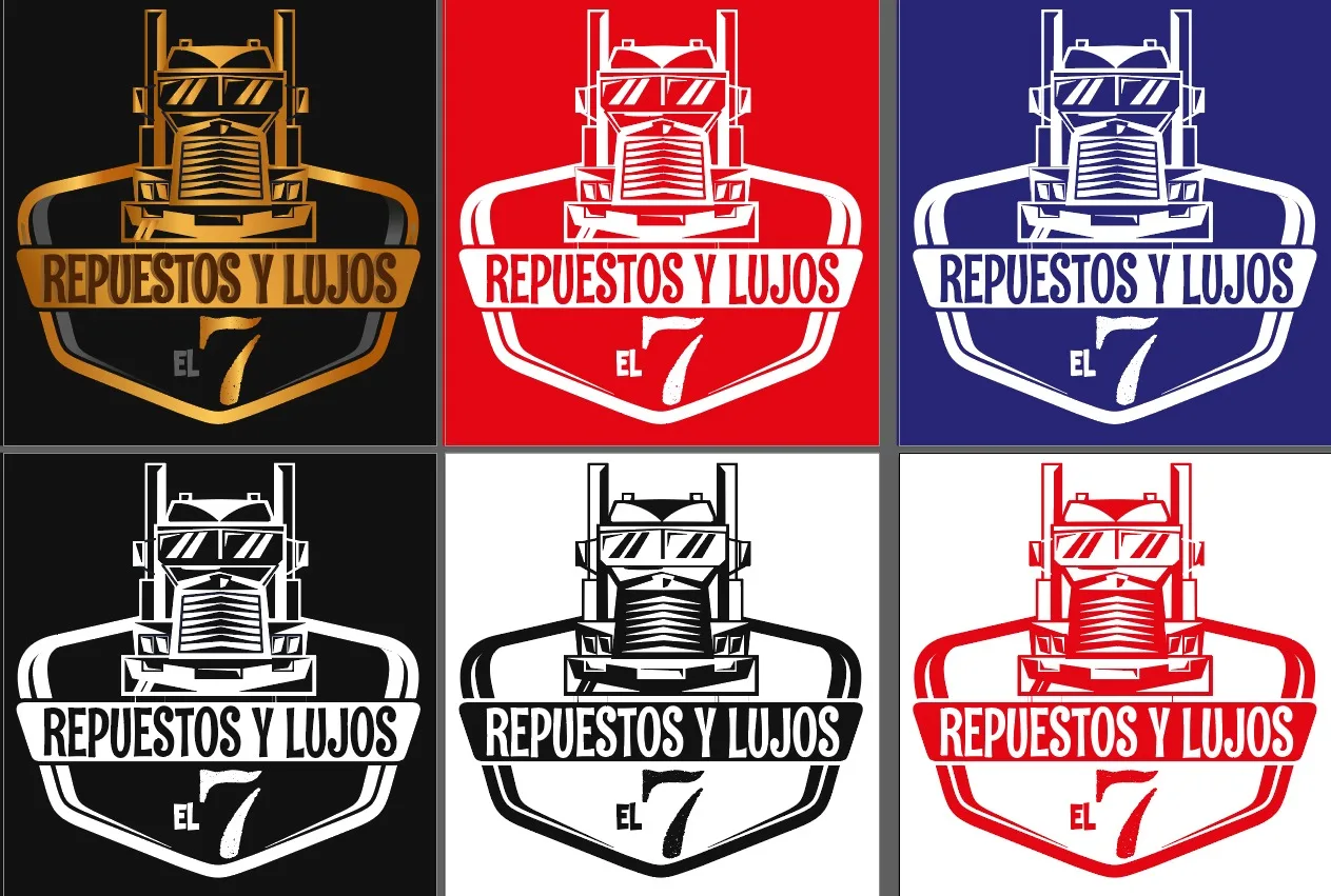 Identidad visual Repuestos y Lujos el 7