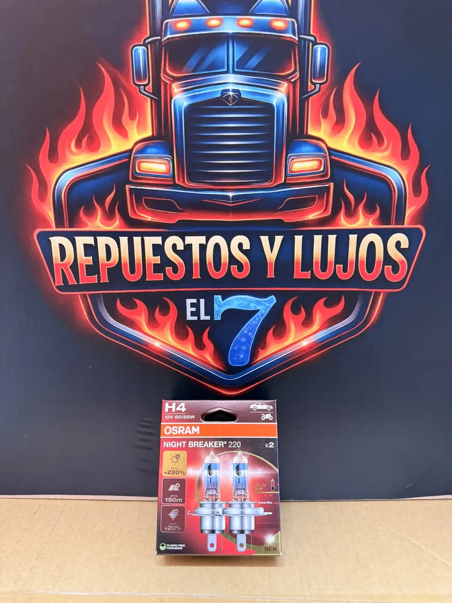 Set Bombillos OSRAM Aleman H4 Night Breaker 220% + luz en Repuestos y Lujos el 7
